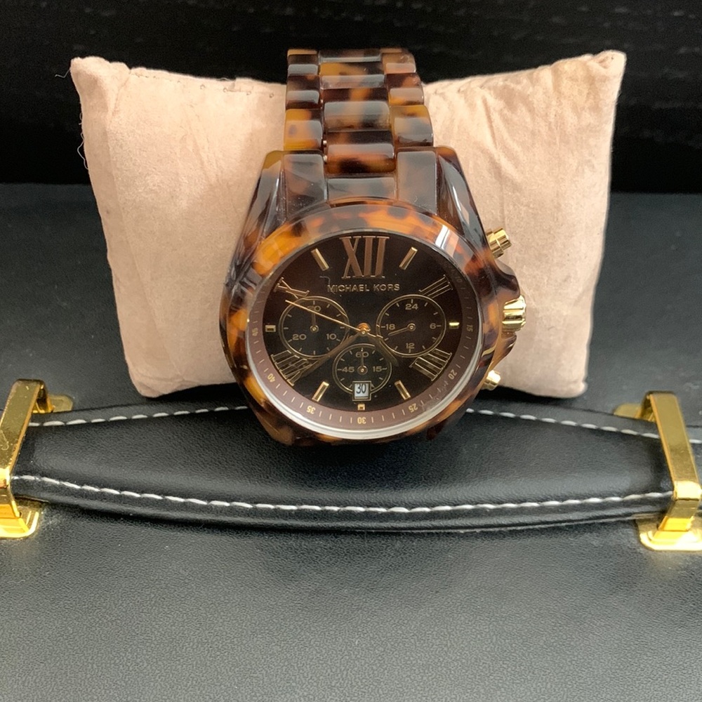 Michael Kors tortoise print watch